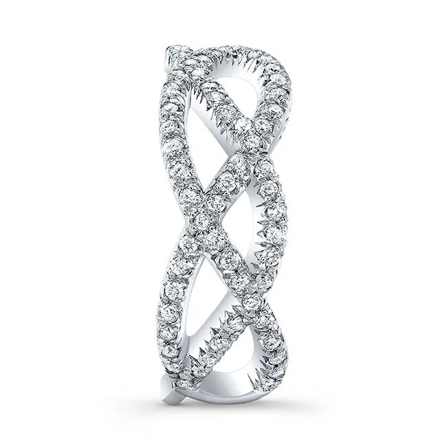 Twisted Style Diamond Wedding Band