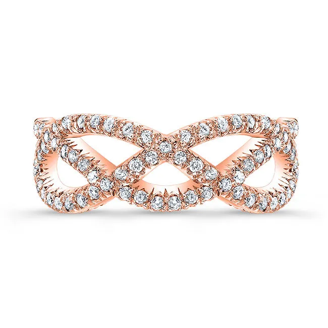 Twisted Style Diamond Wedding Band