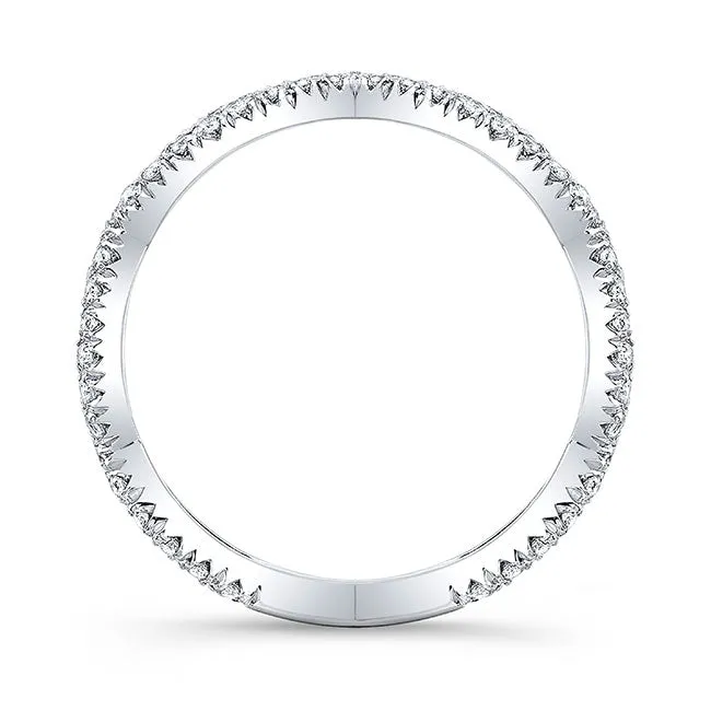 Twisted Style Diamond Wedding Band