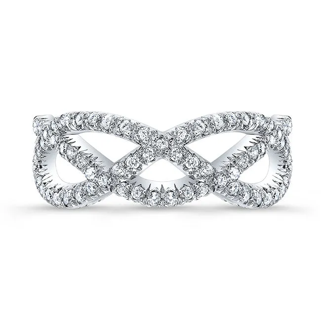 Twisted Style Diamond Wedding Band