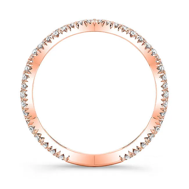 Twisted Style Diamond Wedding Band