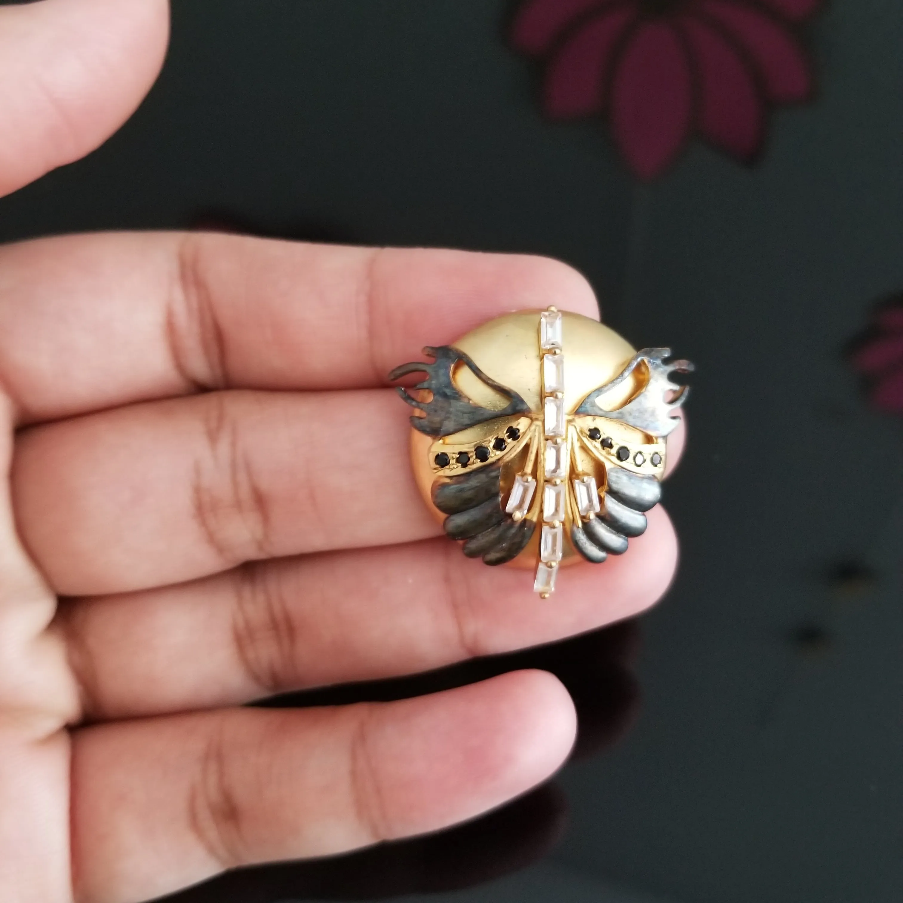 Two Tone Butterfly studs