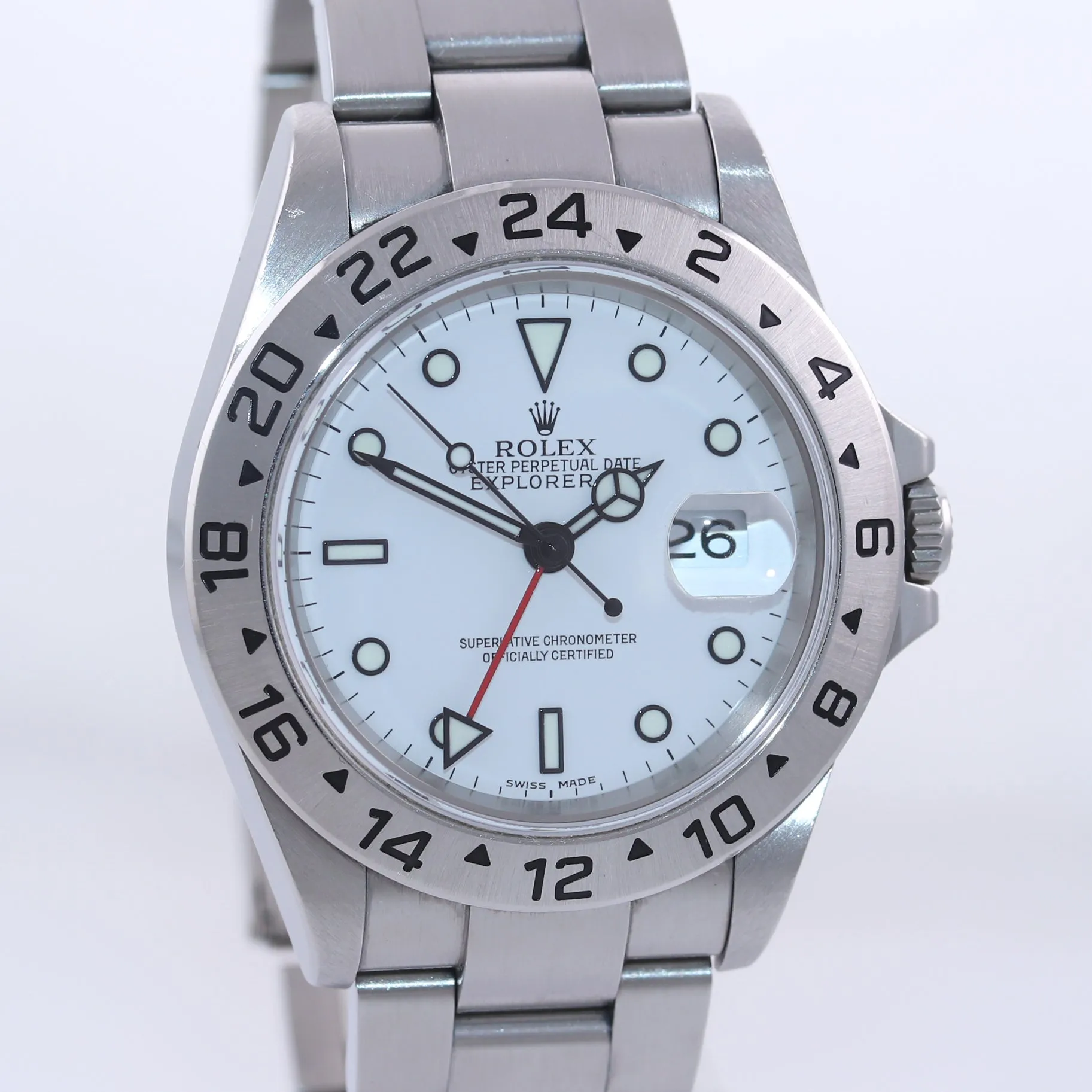 UNPOLISHED 2005 PAPERS Rolex Explorer II 40mm White 16570 Polar Oyster Watch Box