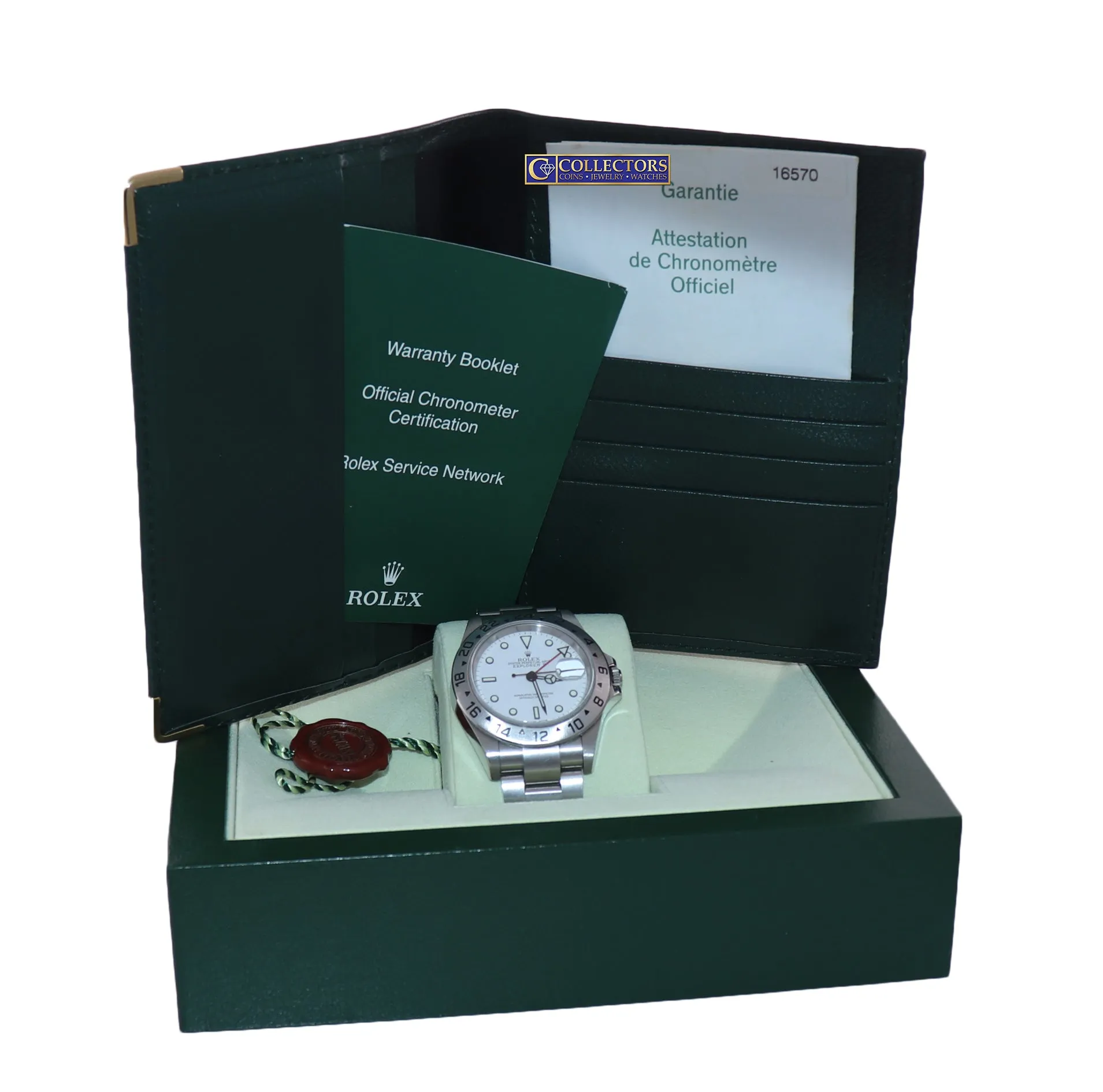 UNPOLISHED 2005 PAPERS Rolex Explorer II 40mm White 16570 Polar Oyster Watch Box