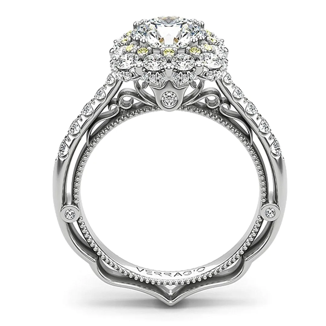 Verragio Yellow Diamond Halo Diamond Engagement Ring