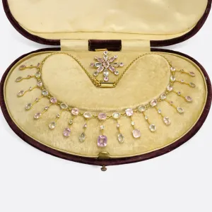 Victorian Imperial Topaz Collar & Pendant Set