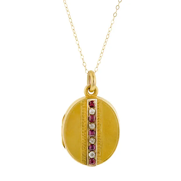 Victorian Ruby & Diamond Locket