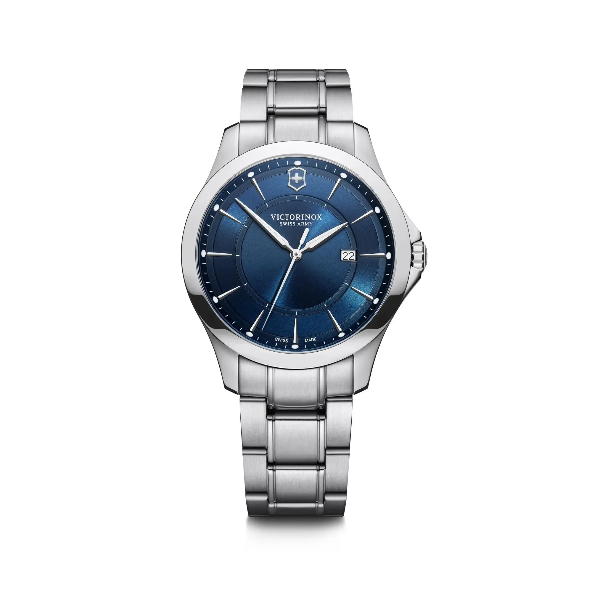 Victorinox Alliance 40 Blue Dial  Men's Watch With Swiss Army Knife Set