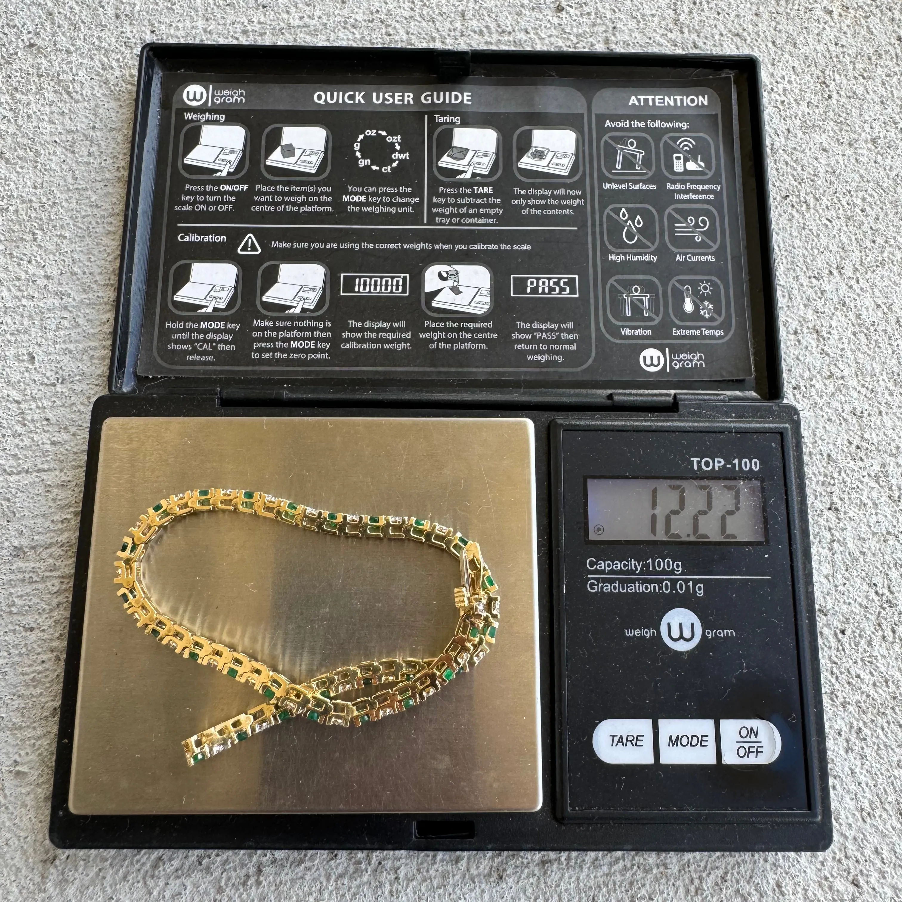 Vintage 14k Yellow Gold 2.75CTW Natural Emerald And Diamond Classic Tennis Bracelet (8”)