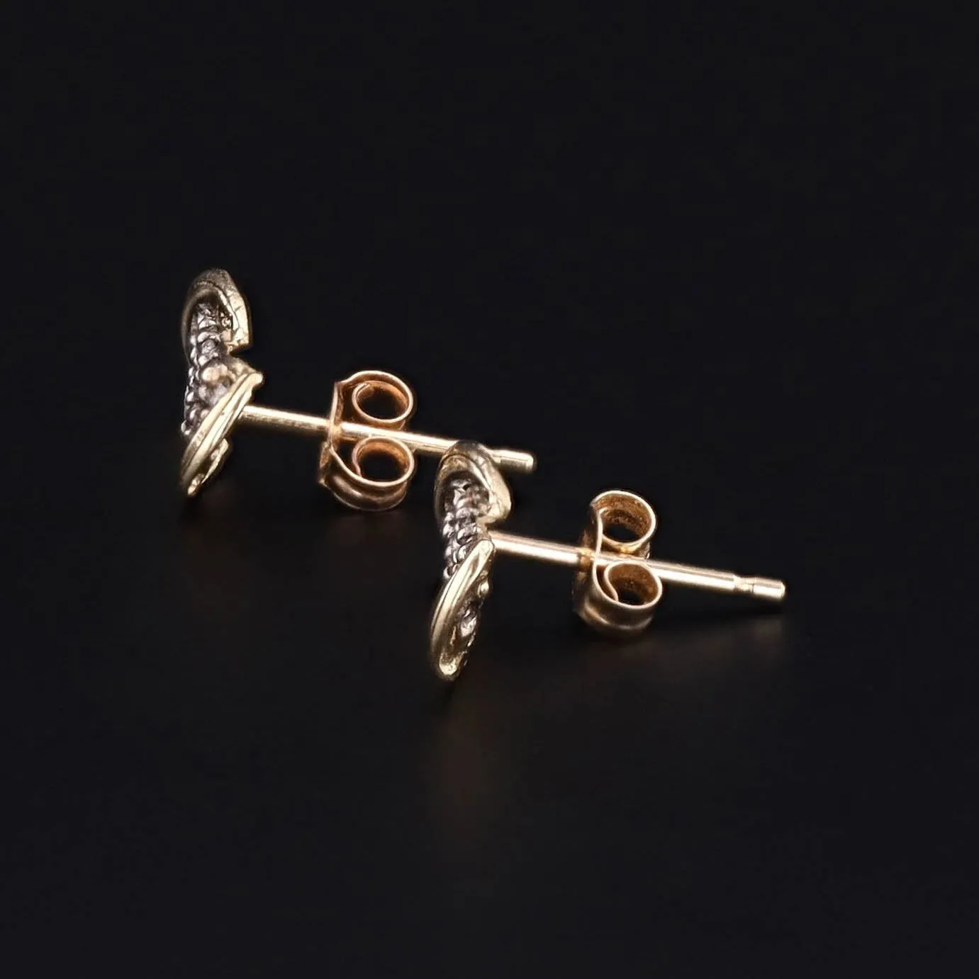 Vintage Diamond Earrings of 14k Gold