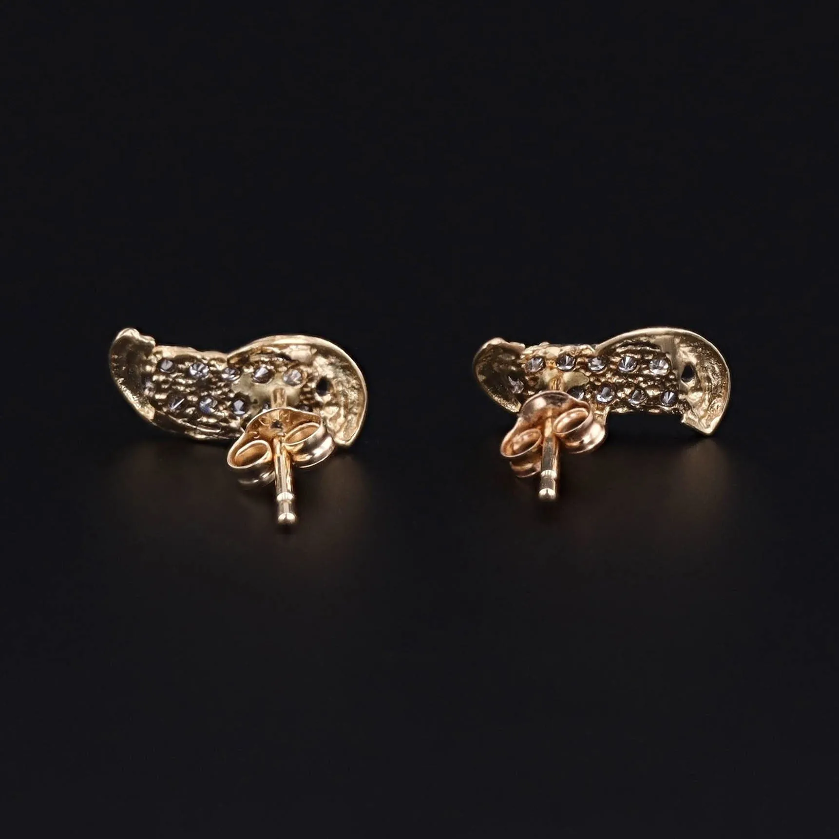 Vintage Diamond Earrings of 14k Gold