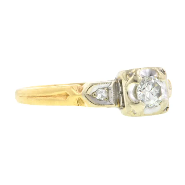 Vintage Diamond Engagement Ring, TRB 0.25ct