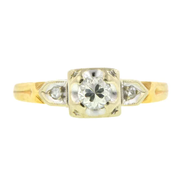 Vintage Diamond Engagement Ring, TRB 0.25ct