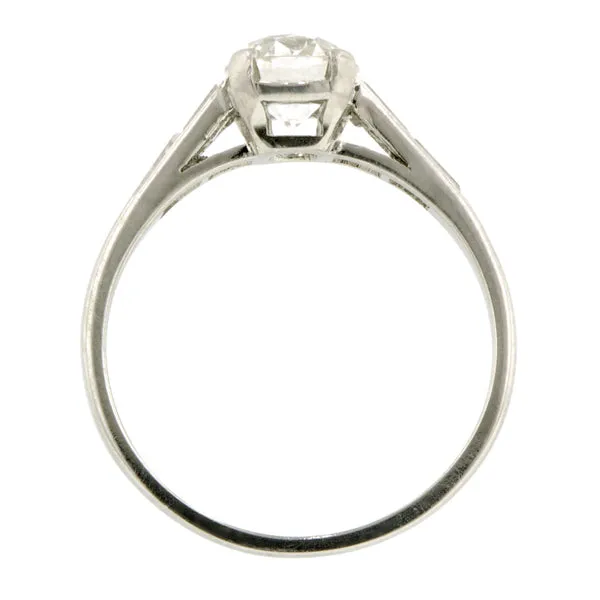 Vintage Engagement Ring, Old Euro 0.95ct