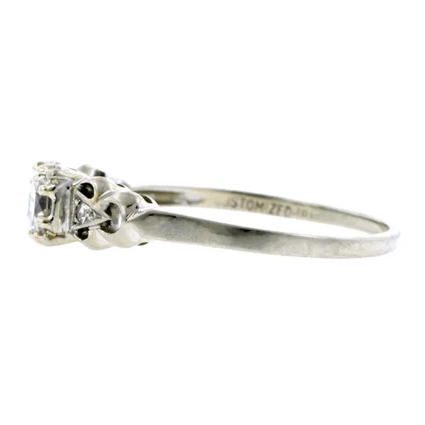 Vintage Engagement Ring, RBC 0.27ct