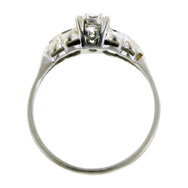 Vintage Engagement Ring, RBC 0.27ct