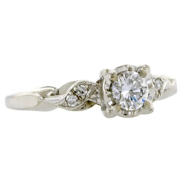 Vintage Engagement Ring, RBC 0.30ct