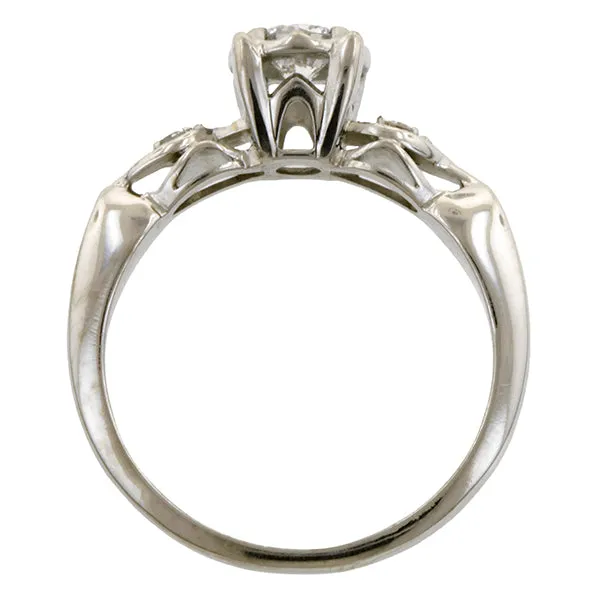 Vintage Engagement Ring, RBC 0.30ct
