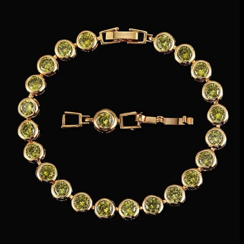 Vintage Purple Amethyst Gemstones Bracelets Gold for Women Jewelry