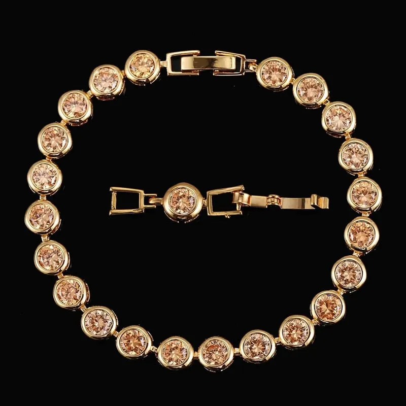 Vintage Purple Amethyst Gemstones Bracelets Gold for Women Jewelry