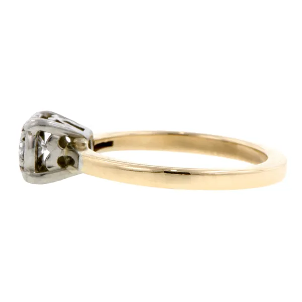 Vintage Solitaire Engagement Ring, RBC 0.25ct