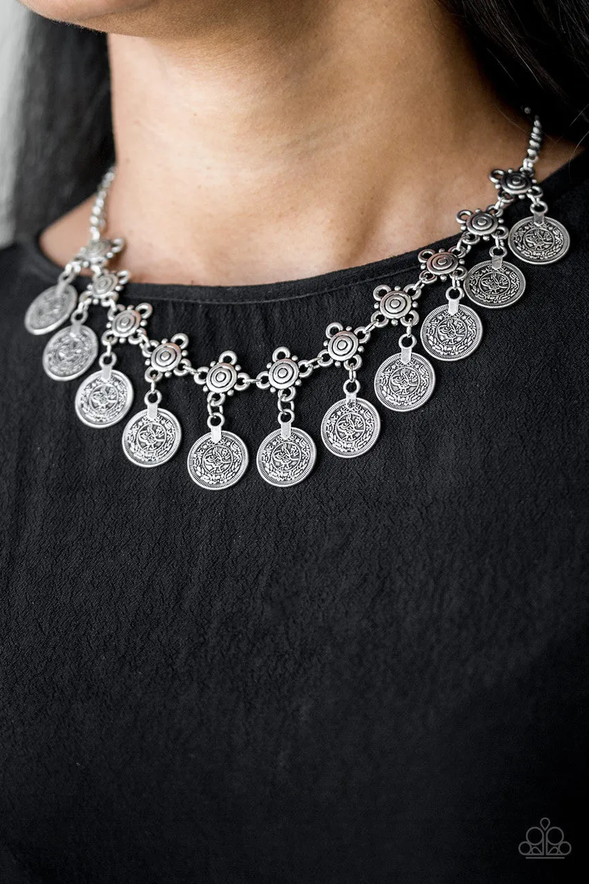 Walk the Plank Silver Paparazzi Necklace