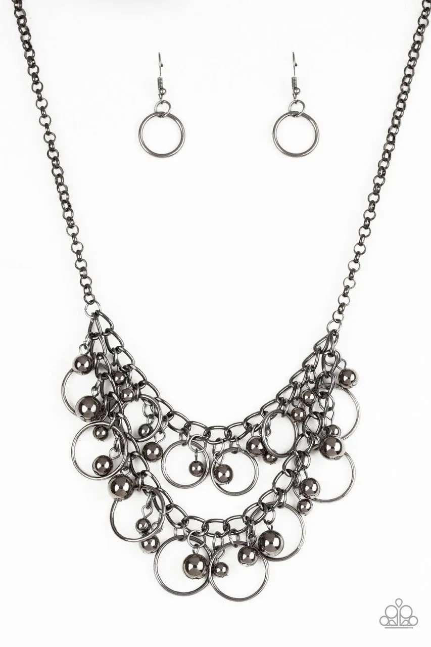 Warning Bells Black Paparazzi Necklace