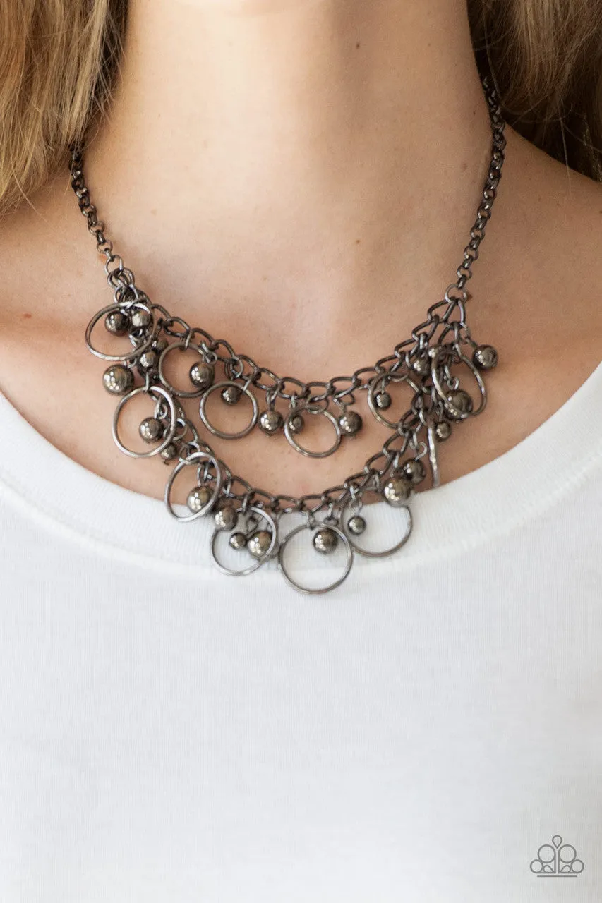 Warning Bells Black Paparazzi Necklace