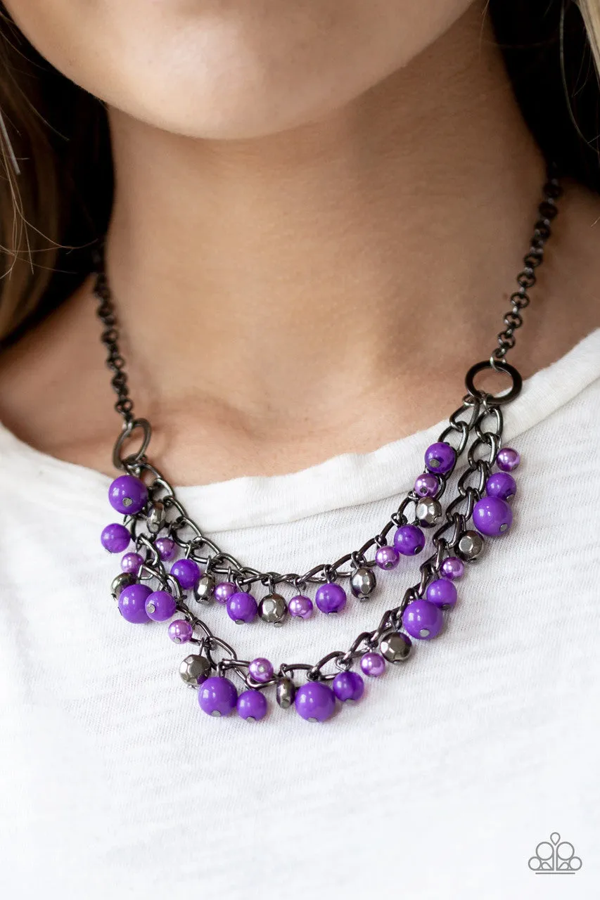 Watch Me Now Purple Paparazzi Necklace