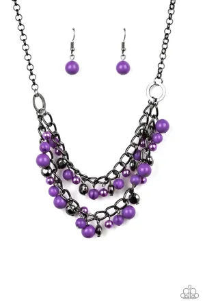 Watch Me Now Purple Paparazzi Necklace