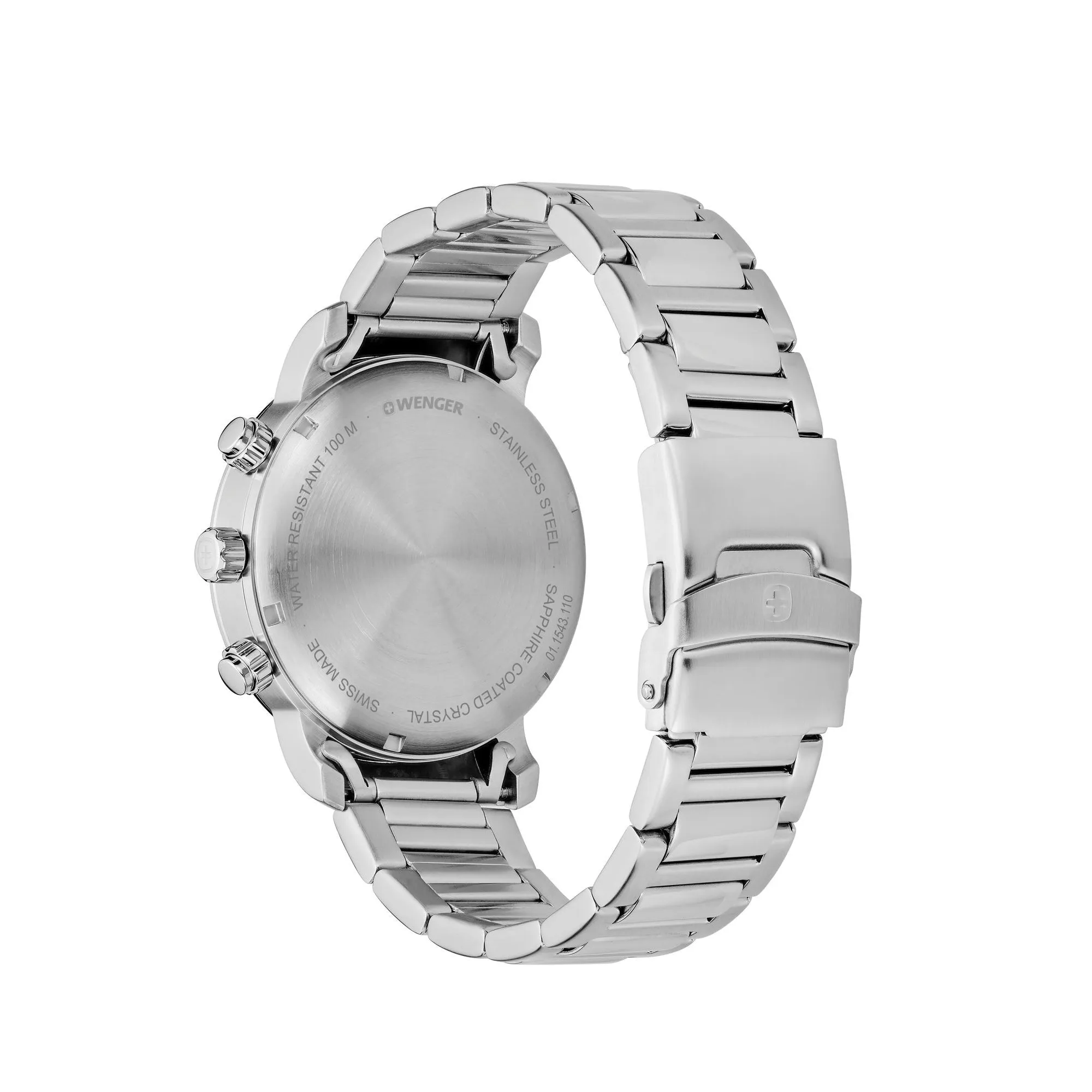 Wenger Attitude Chrono 44  Silver Dial Steel bracelet Men's Watch