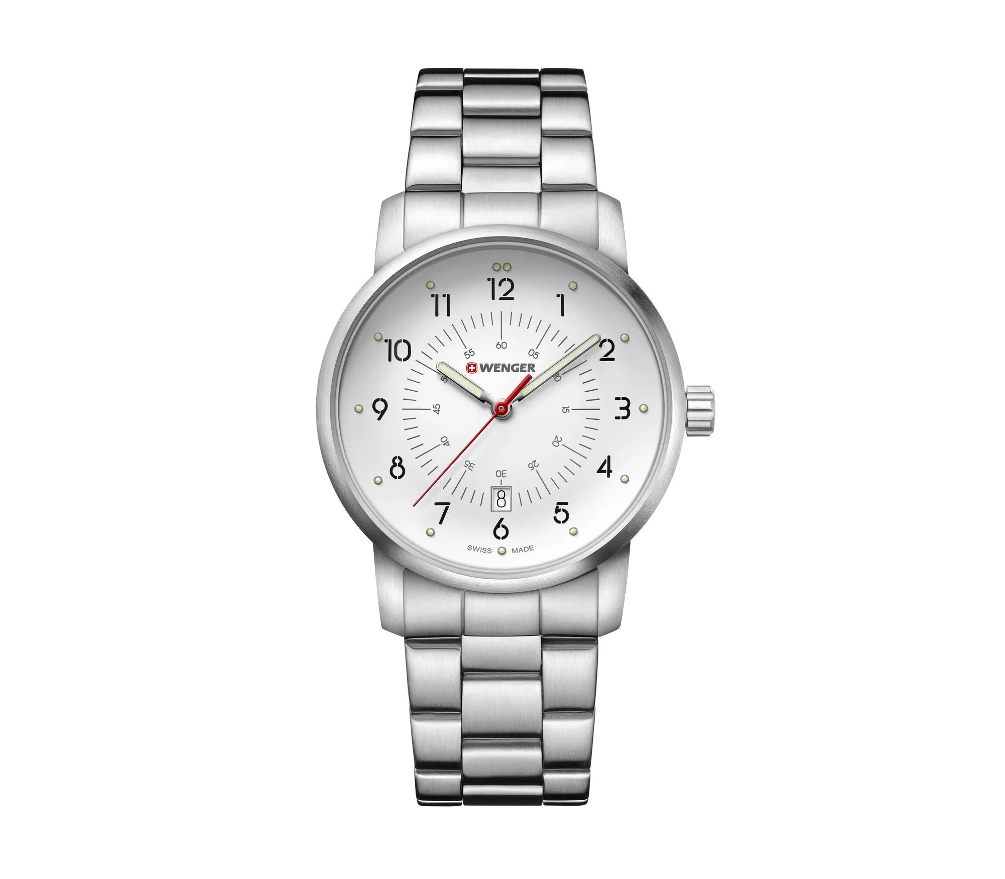Wenger Avenue 42 White Dial Bracelet Men's Watch