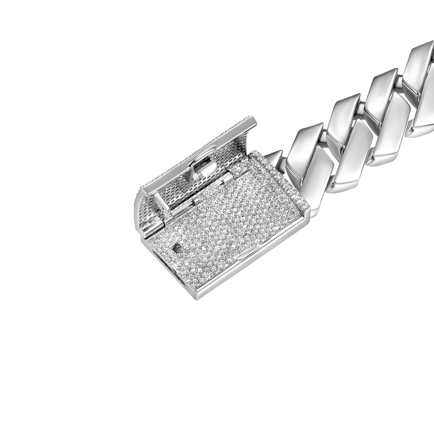 Women's Plain Gold Prong Cuban Link Bracelet - 8mm
