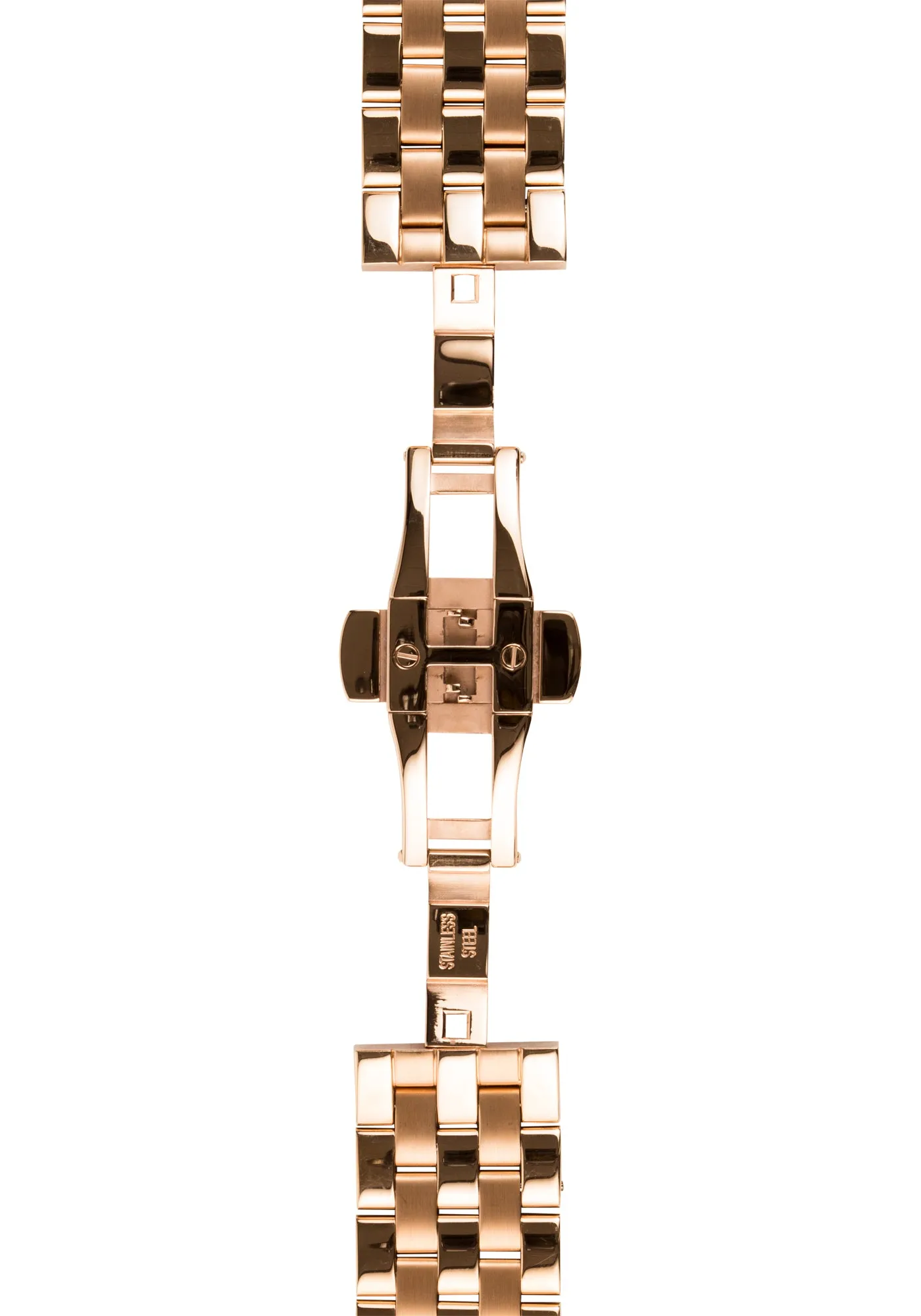 Xeric 20mm Rose Gold Polished Stainless Steel Strap