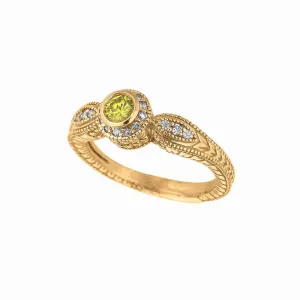 YELLOW & WHITE DIAMOND RING 14K YELLOW GOLD 14K GOLD (0.4 CTW)