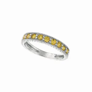 YELLOW DIAMOND STACK RING 14K GOLD (0.5 CTW)