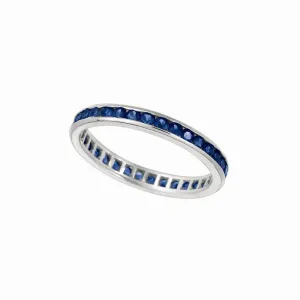 YELLOW GOLD ALL AROUND SAPPHIRE RING 14K GOLD (1.12 CTW)