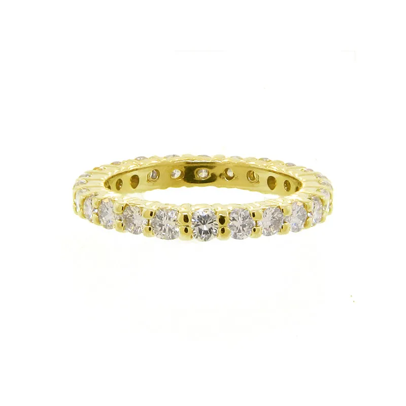 YELLOW GOLD ETERNITY DIAMOND RING 14K GOLD (1.07 CTW)