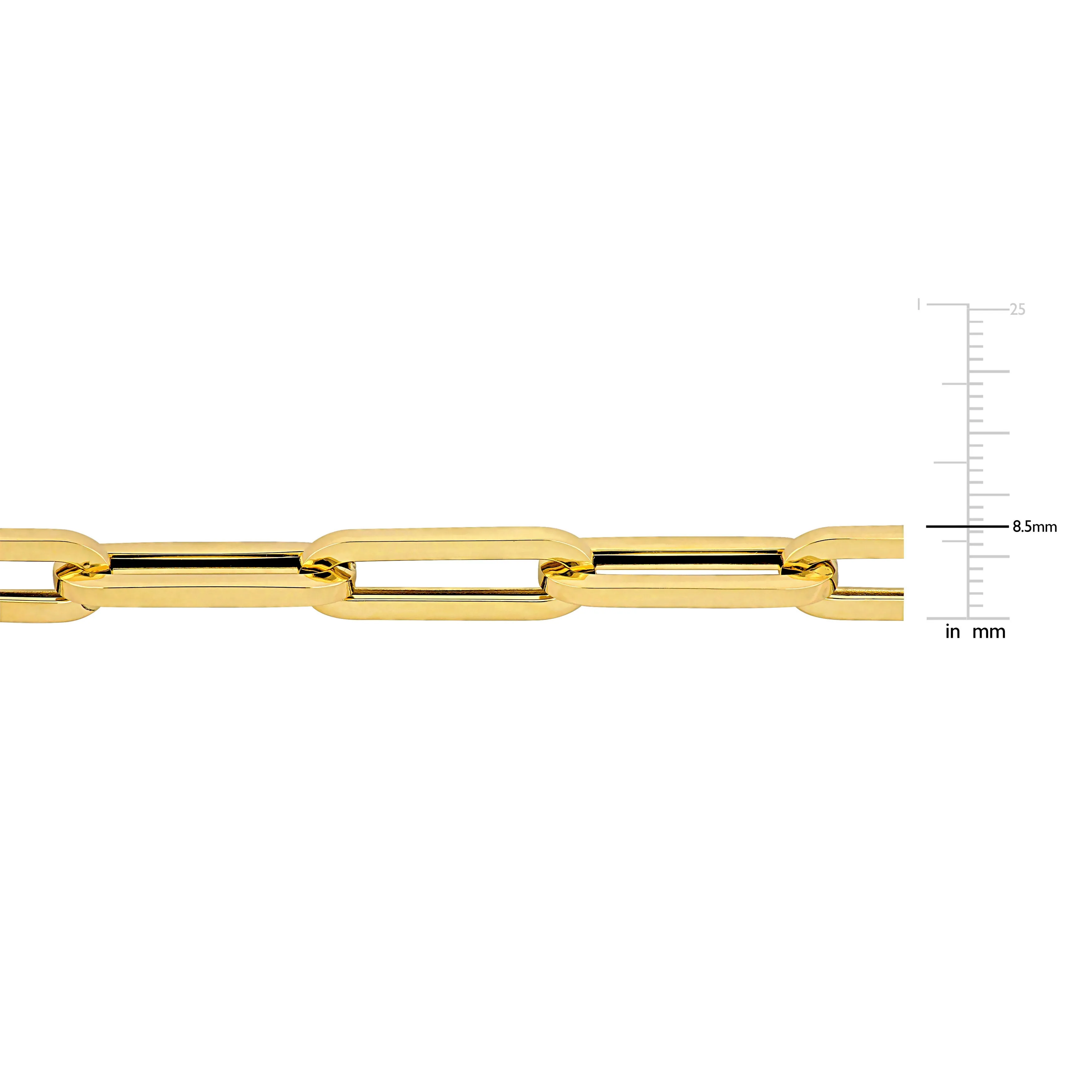 Yellow Gold Paperclip Bracelet