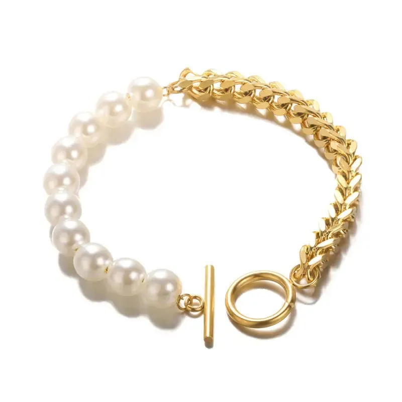 Zircon Heart Bracelets For Women Stainless Steel Gold Color Heart Charm Bracelet Luxury Wedding Jewelry
